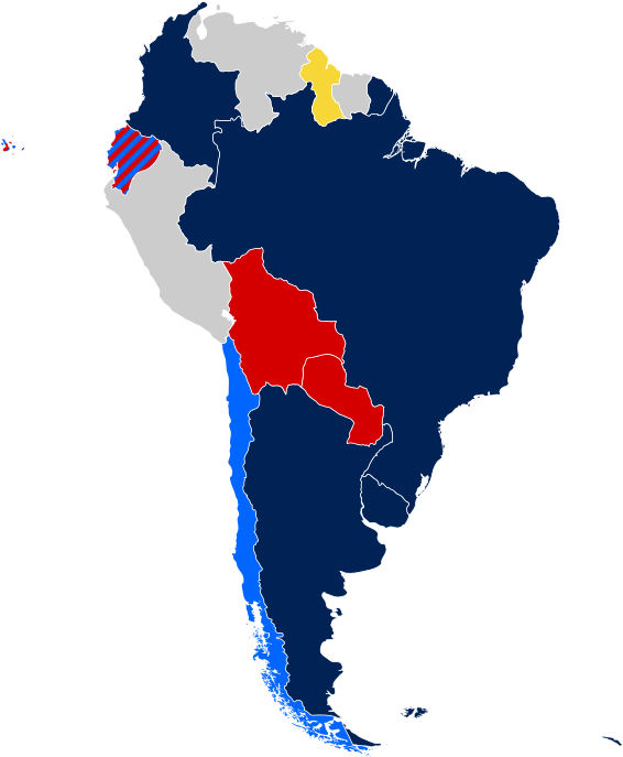 Recognition Of Same-sex Unions In South America Marriage - South America Map Quito Clipart (600x697), Png Download