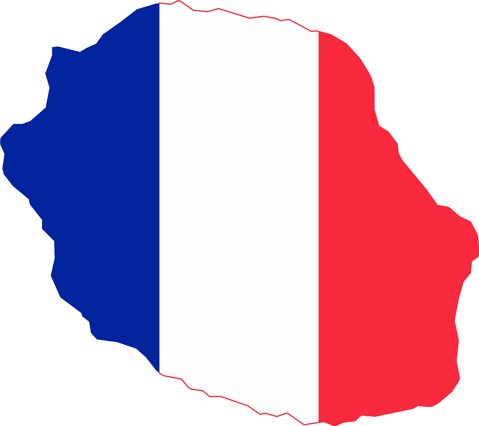 France Flag Png 16, Buy Clip Art - Reunion Flag Map Transparent Png (2050x1818), Png Download