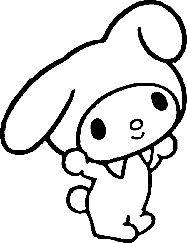 Real Madrid And Barcelona - My Melody Coloring Pages Clipart (636x824), Png Download