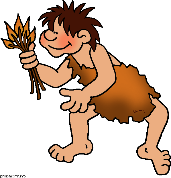 Human Clip Art - Did Stone Age People Make Fire - Png Download (634x648), Png Download