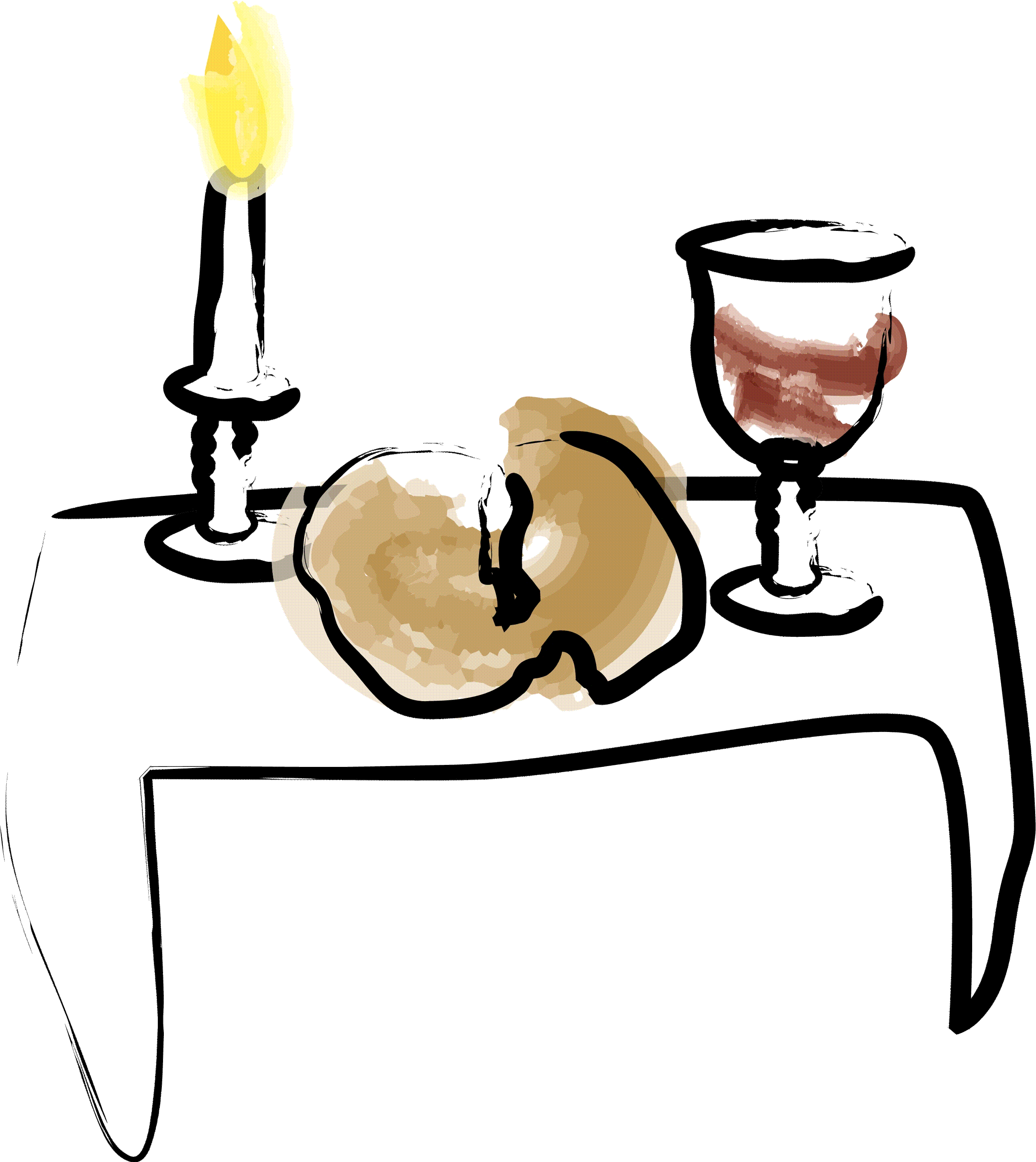 Redeemed Clip Art - Communion Water Color Art - Png Download (2580x2892), Png Download