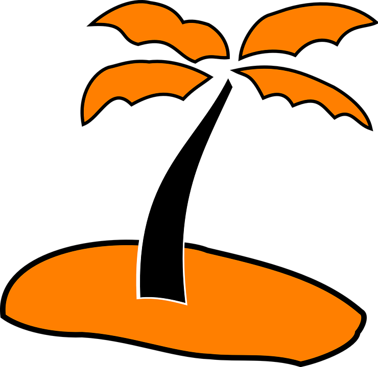 Orange Tree Cartoon 6, Buy Clip Art - Orange Palm Tree Png Transparent Png (740x720), Png Download