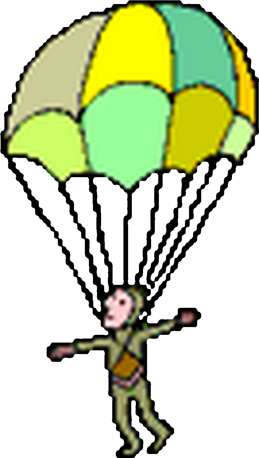 St - Parachute Push Or Pull Clipart (930x1525), Png Download
