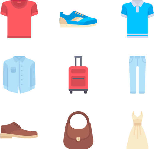 Clothes Flat Icon Clipart Clothing Computer Icons Button - Png Download (600x564), Png Download