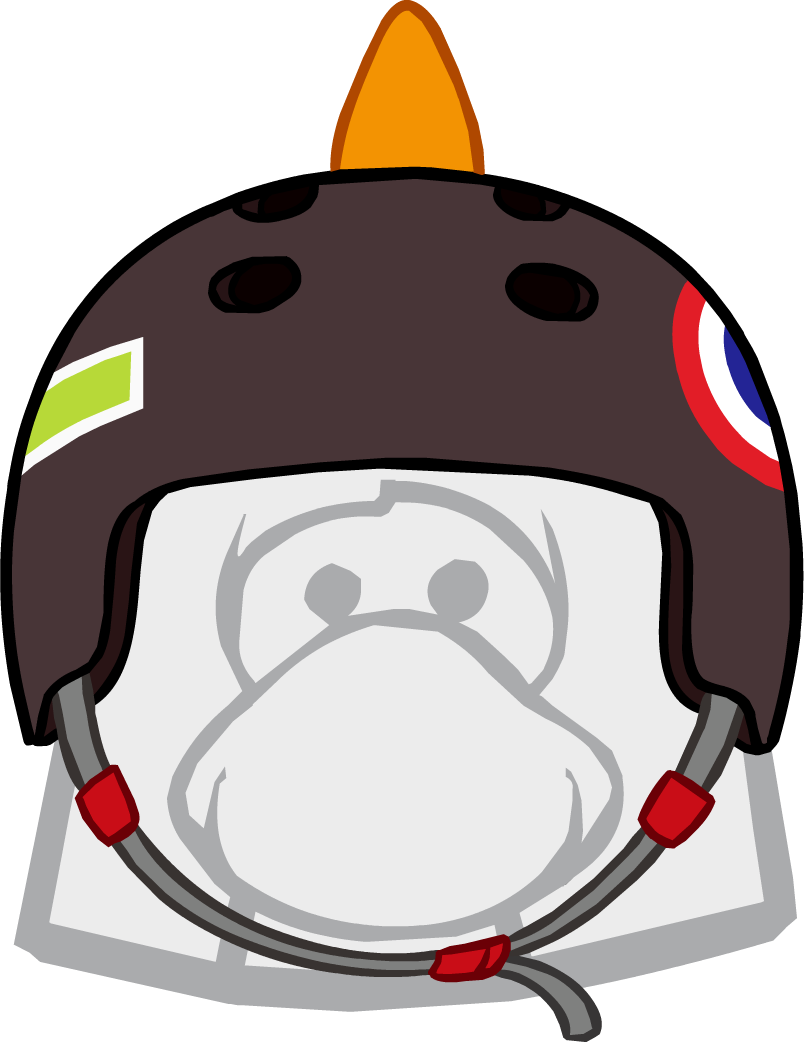 Spiked Skateboard Helmet - Headdress Club Penguin Clipart (804x1042), Png Download