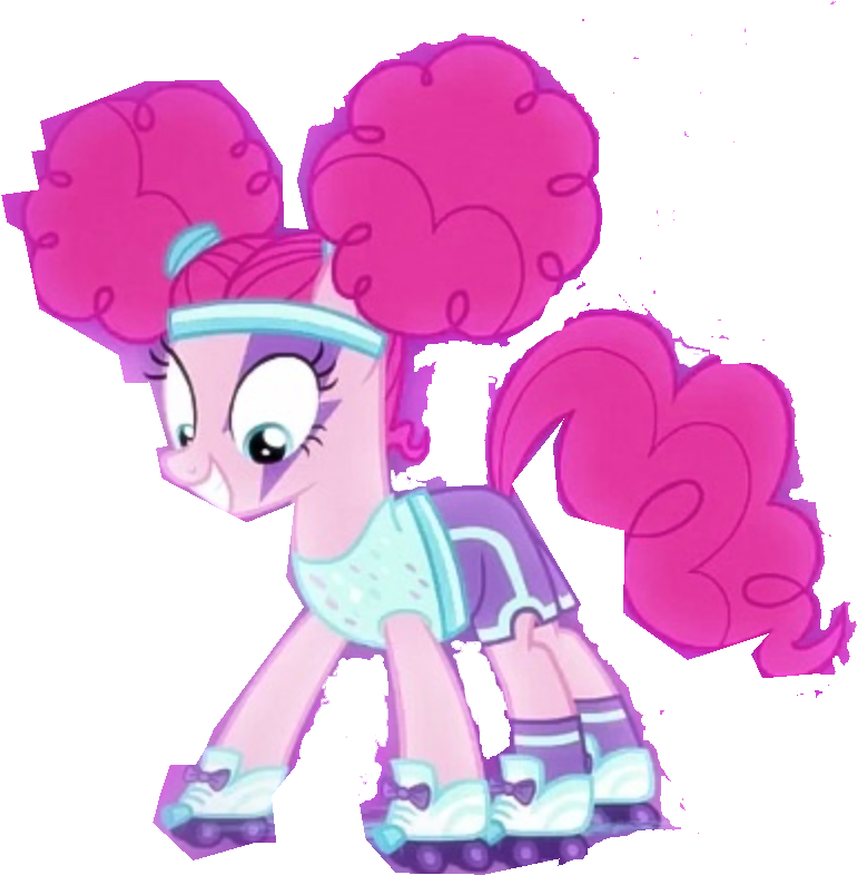 Pinkie Pie As A Disco Roller Skating Pony - Cartoon Clipart (820x834), Png Download