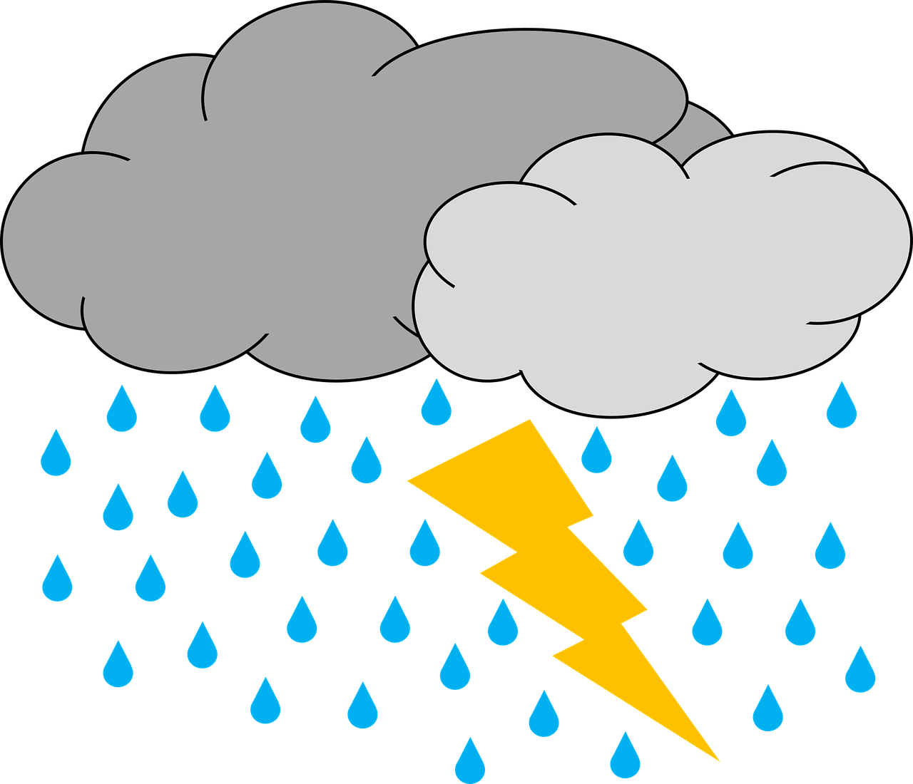 Rain Animated Cliparts 3, Buy Clip Art - Thunderstorm Clipart - Png Download (837x720), Png Download