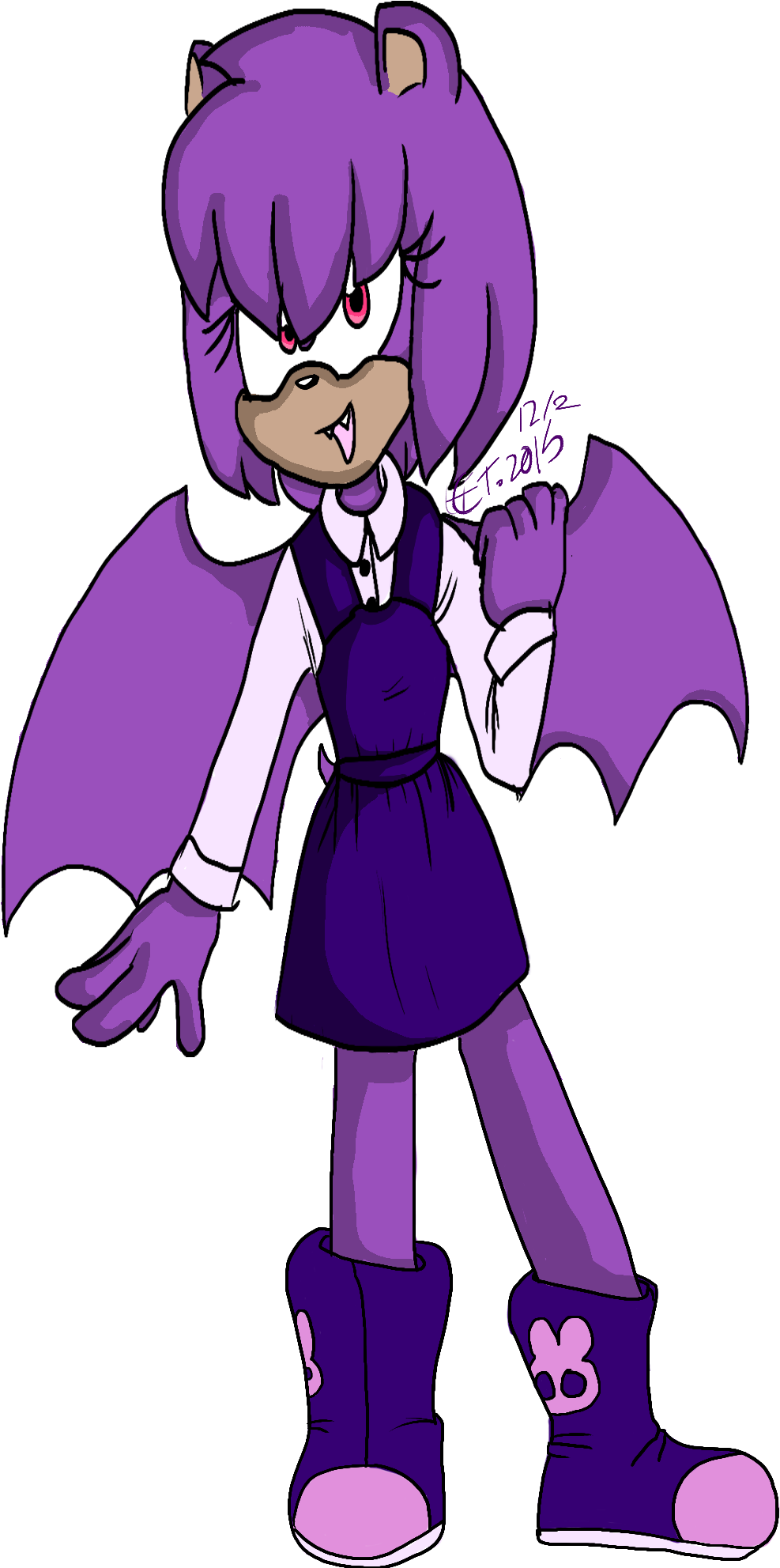 Murasaki The Bat - Cartoon Clipart (1504x2000), Png Download