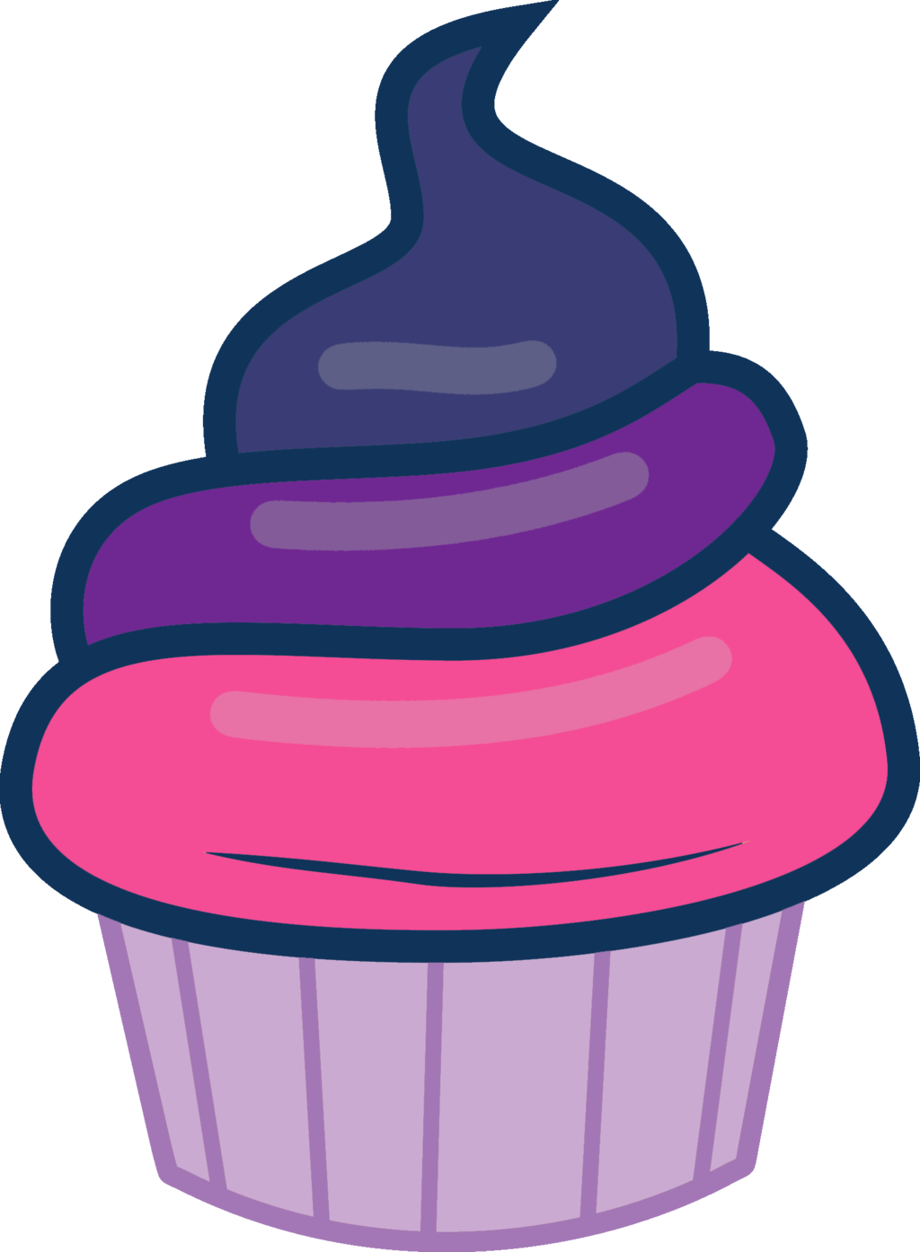 Graphic Free Purple Cupcake Clipart - Mlp Twilight Cupcake - Png Download (1024x1394), Png Download
