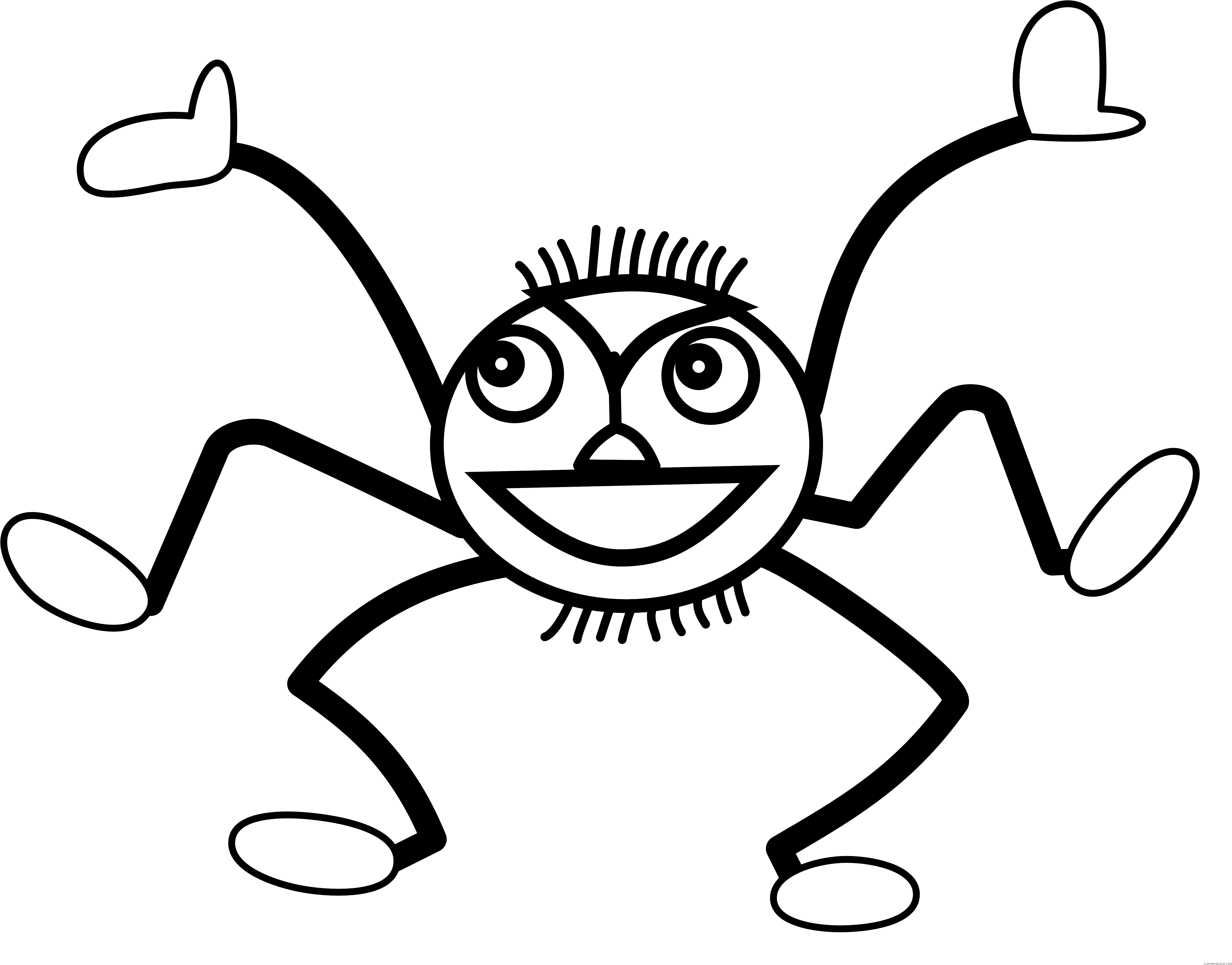 Spider Outline Clipart - Little Miss Muffet Cartoon - Png Download (5555x4383), Png Download