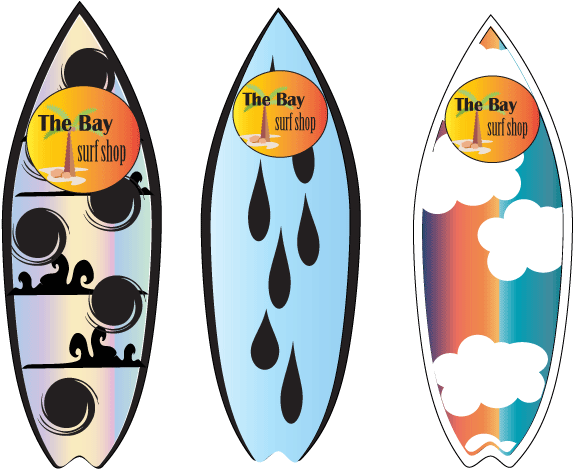 In This Project We Designed And Created Our Own Surfboards - Surfboard Clipart (612x792), Png Download