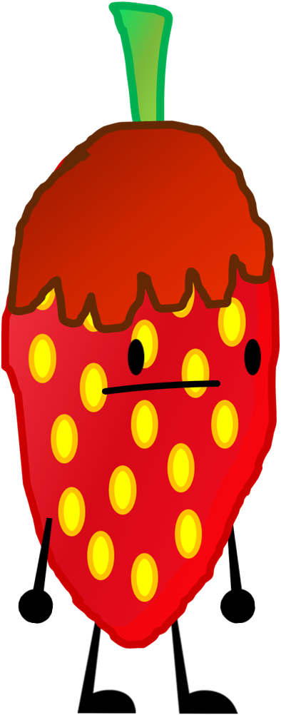 Chocolate Coated Strawberry Clipart (394x1002), Png Download