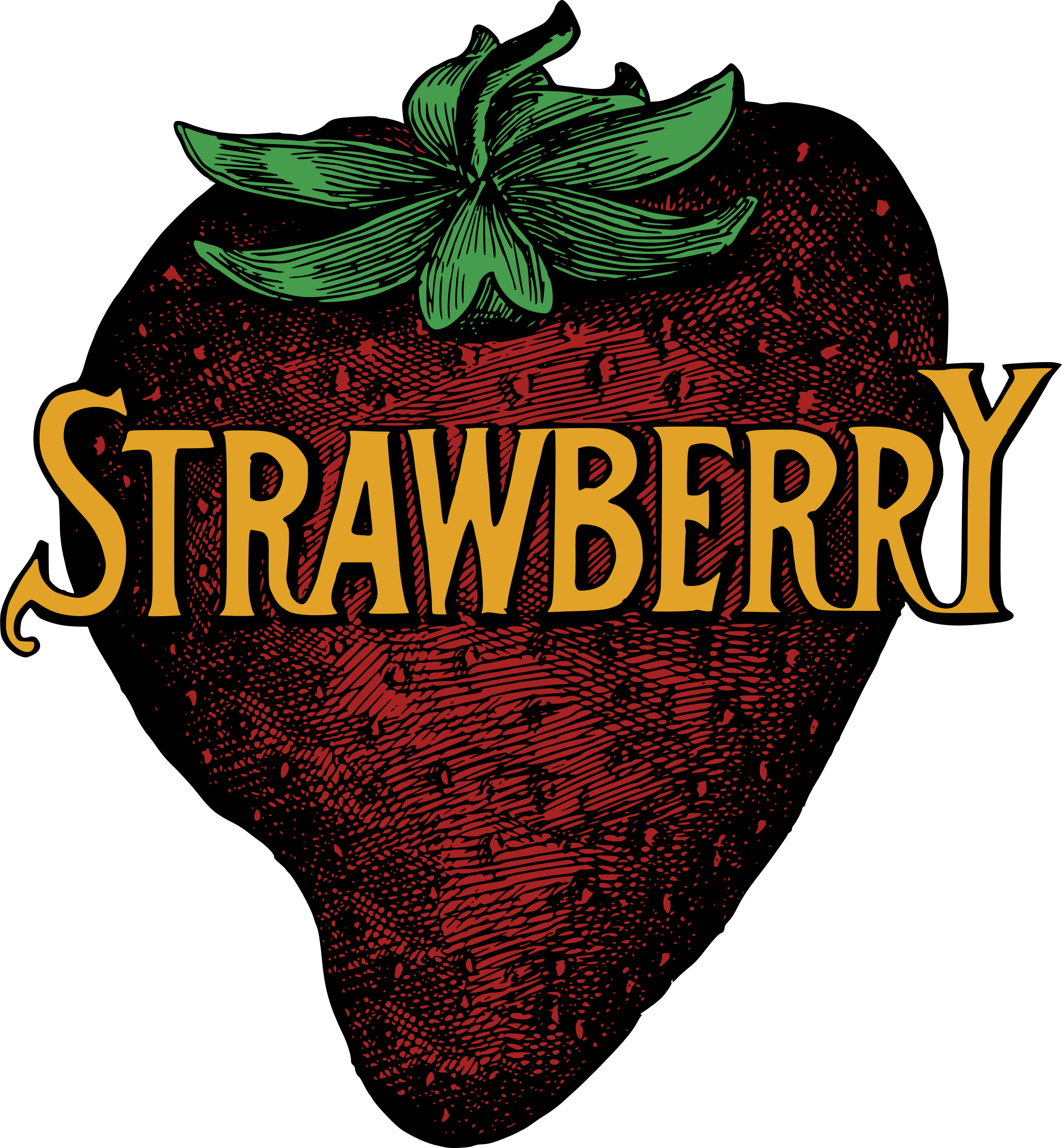 Picture Royalty Free Stock Strawberry Text Big Image - Texte Vintage De Fraise Grand Tote Bag Clipart (2220x2400), Png Download