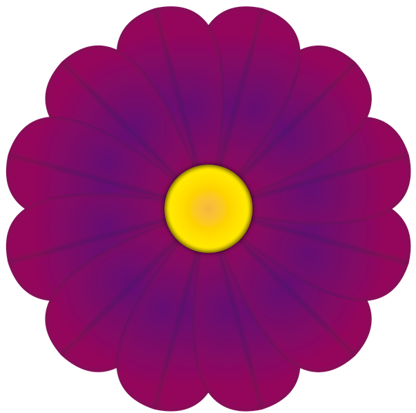 Purple Flower Clipart 6, Buy Clip Art - Portable Network Graphics - Png Download (673x720), Png Download