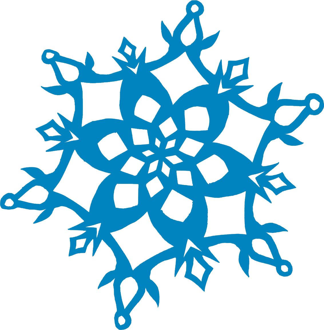 Shrinky Dink Snowflake Earrings Vector Royalty Free - Clip Art - Png Download (1133x1154), Png Download