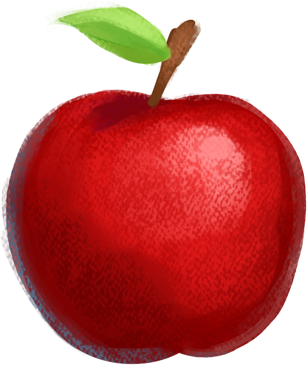 Apple Fruit Png 10, Buy Clip Art - Apple Drawing With Colour Transparent Png (720x720), Png Download