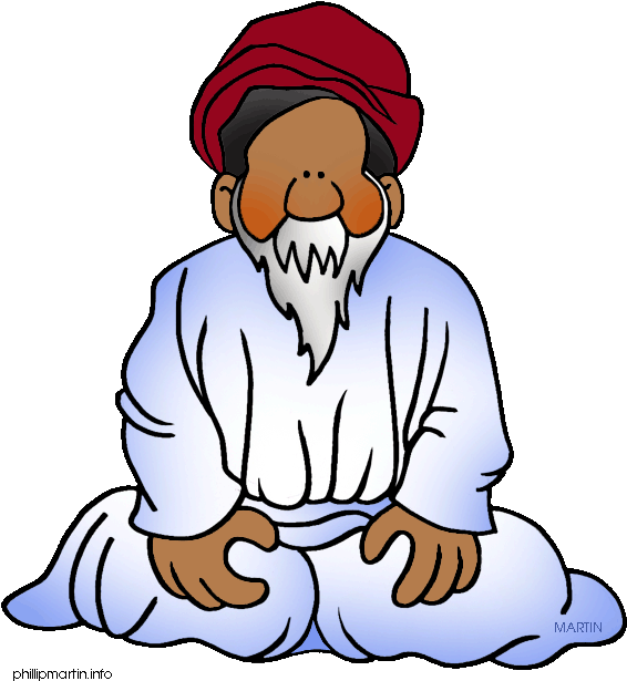 Old Clipart Indian - Ancient Indian Man Clipart - Png Download (588x648), Png Download