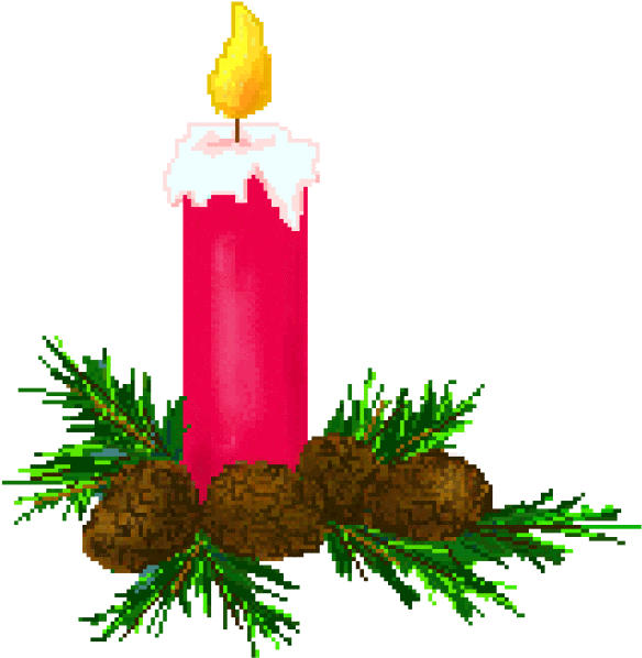 Candles Christmas Clipart, Explore Pictures - Christmas Candle Clip Art - Png Download (640x640), Png Download