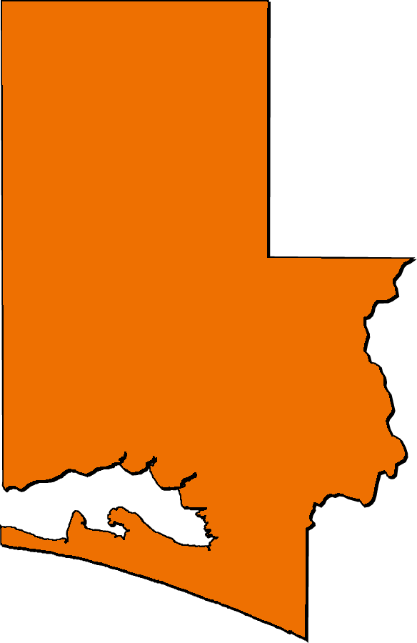 A Collection Of Simplified Outline Maps Of Walton County Clipart (584x900), Png Download