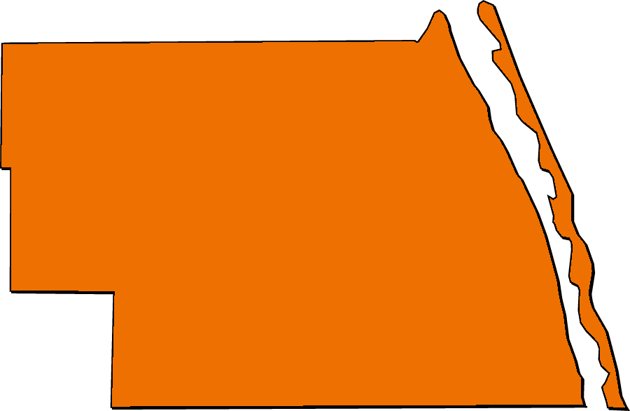 A Collection Of Simplified Outline Maps Of Indian River - Clip Art - Png Download (900x587), Png Download