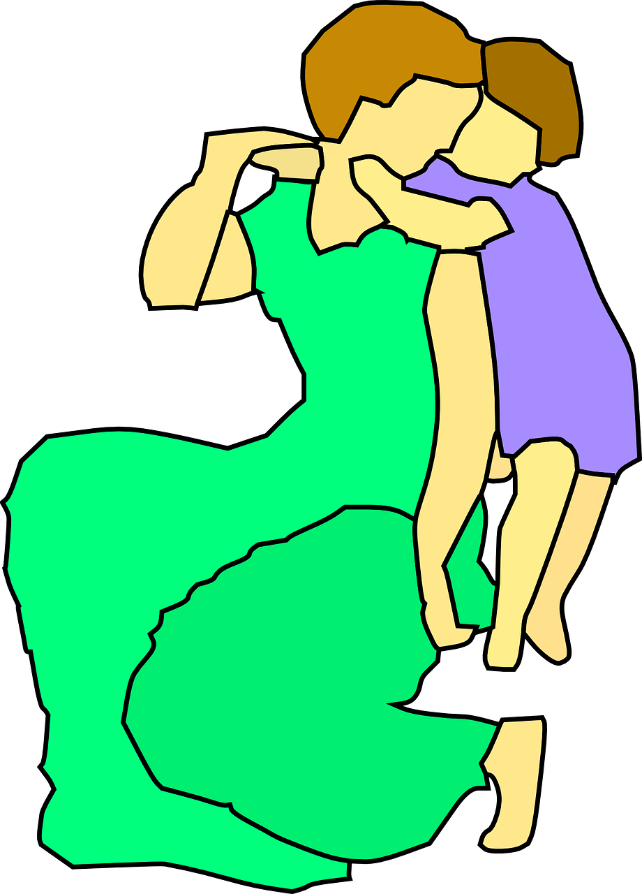 Cartoon People Hugging 29, Buy Clip Art - Mom Clipart - Png Download (518x720), Png Download