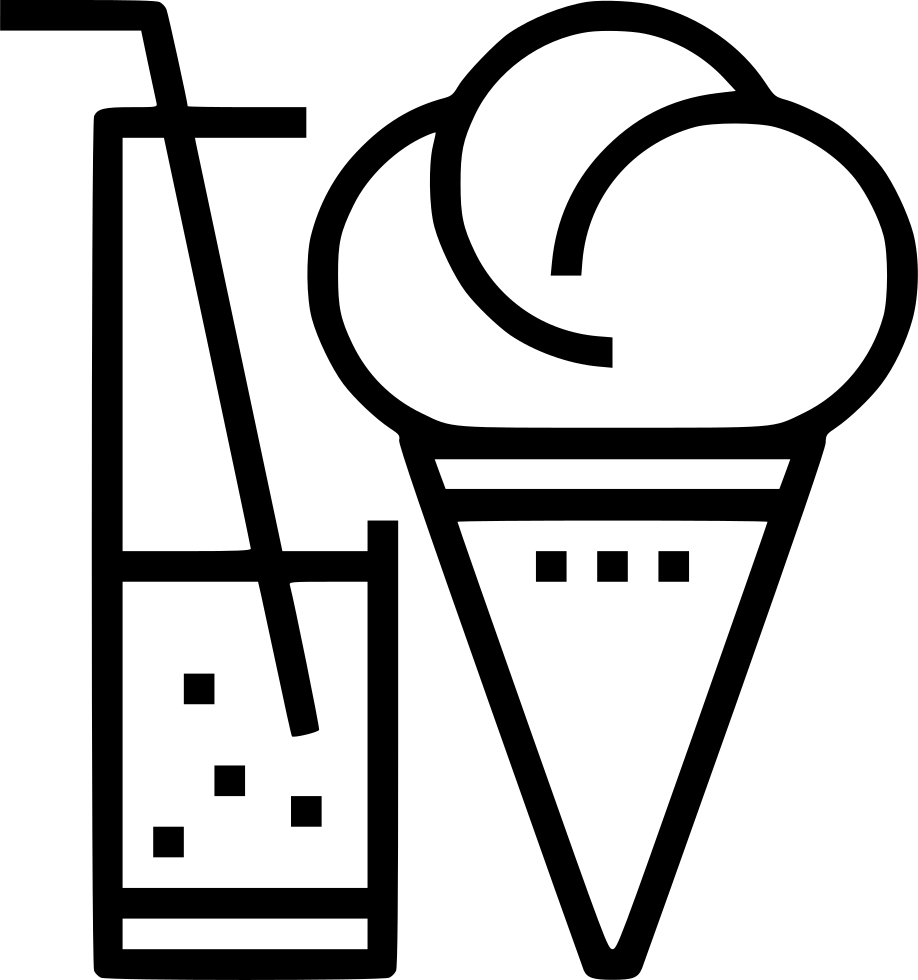 Ice Cream And Cola Comments - Icon Clipart (918x980), Png Download