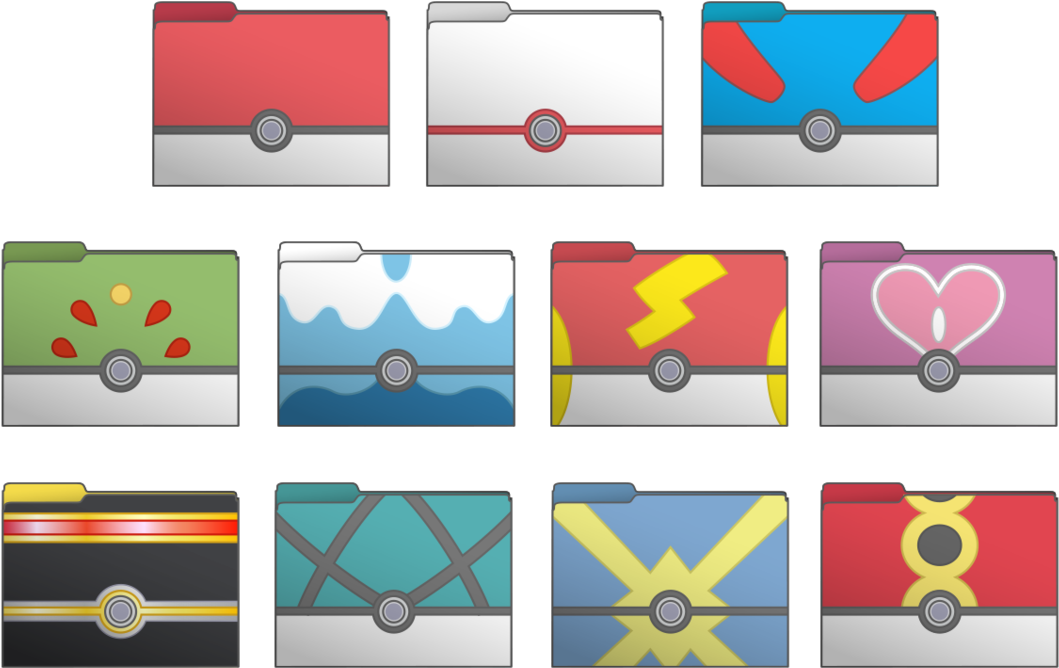 Pokemon Folder Icon Clipart (1105x723), Png Download