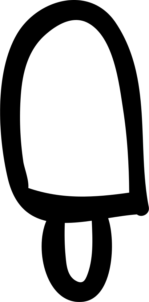 Ice Cream Stick Hand Drawn Dessert Comments Clipart (484x980), Png Download