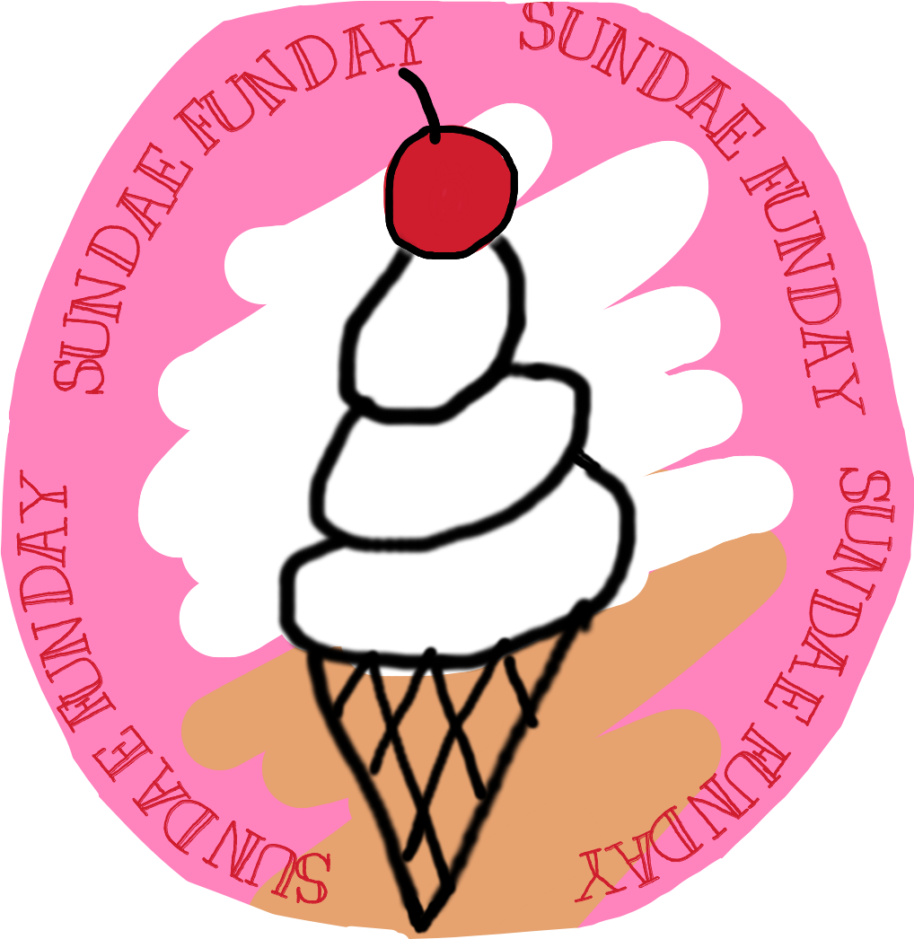 Sundayfunday Sundae Cherryontop Icecream Icecreamcone - Ice Cream Cone Clipart (1018x1046), Png Download