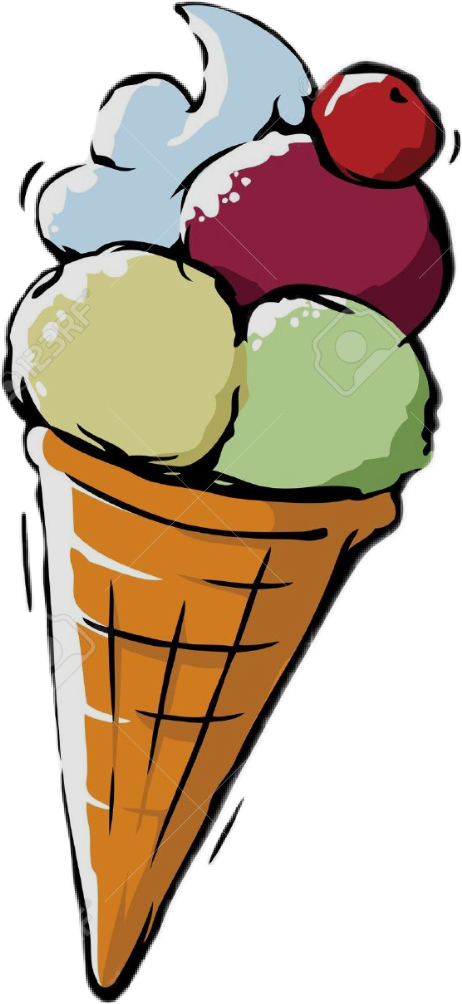 Ice Cream Clipart (462x1004), Png Download