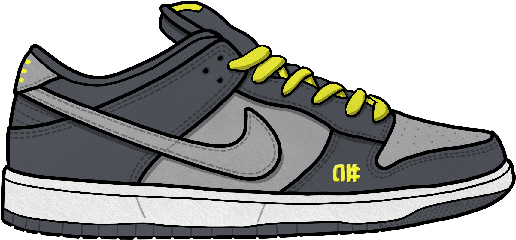 The Swoosh Definitely Did This One For The Real Hip-hop - Shoe Clipart (2200x1467), Png Download