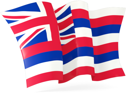 Hawaiian Flag Waving - Waving Hawaiian Flag Clipart (640x480), Png Download