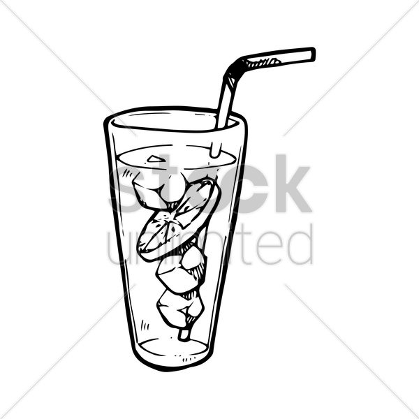 Download Iced Tea Black And White Clipart Iced Tea - Fruit Illustration Png Black Transparent Png (600x600), Png Download