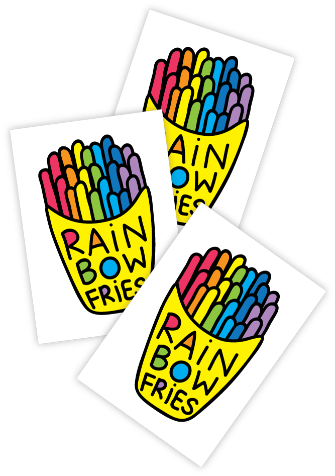 High Quality Temporary Tattoos With Oh So Yummy Rainbow Clipart (810x1080), Png Download