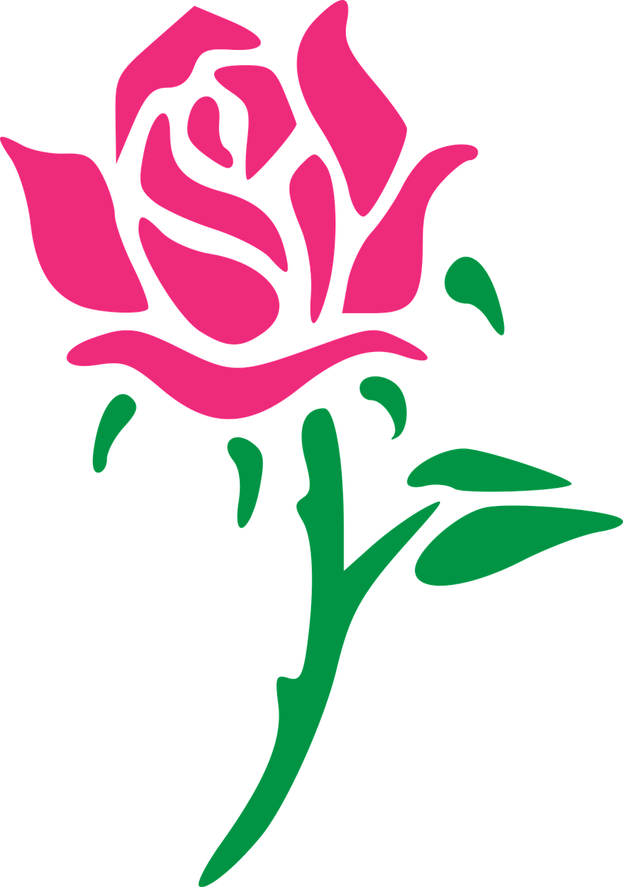 Rose Clip Art 11, Buy Clip Art - Flower Stencil Transparent - Png Download (506x720), Png Download