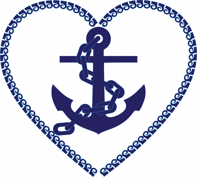 Anchor Heart Png Clipart (817x732), Png Download