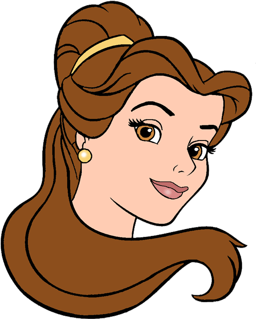 Free Stock Belle Clip Art Disney - Clip Art Pretty Face - Png Download (550x685), Png Download