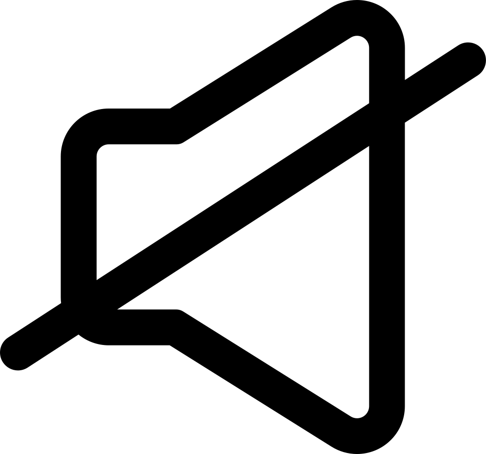Audio Mute, Mute Speaker, Mute Volume, No Sound, Sound - Svg Icon No Speaker Clipart (980x916), Png Download