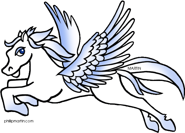 Greece Clipart Greek Mythology - Pegasus Clipart - Png Download (648x497), Png Download