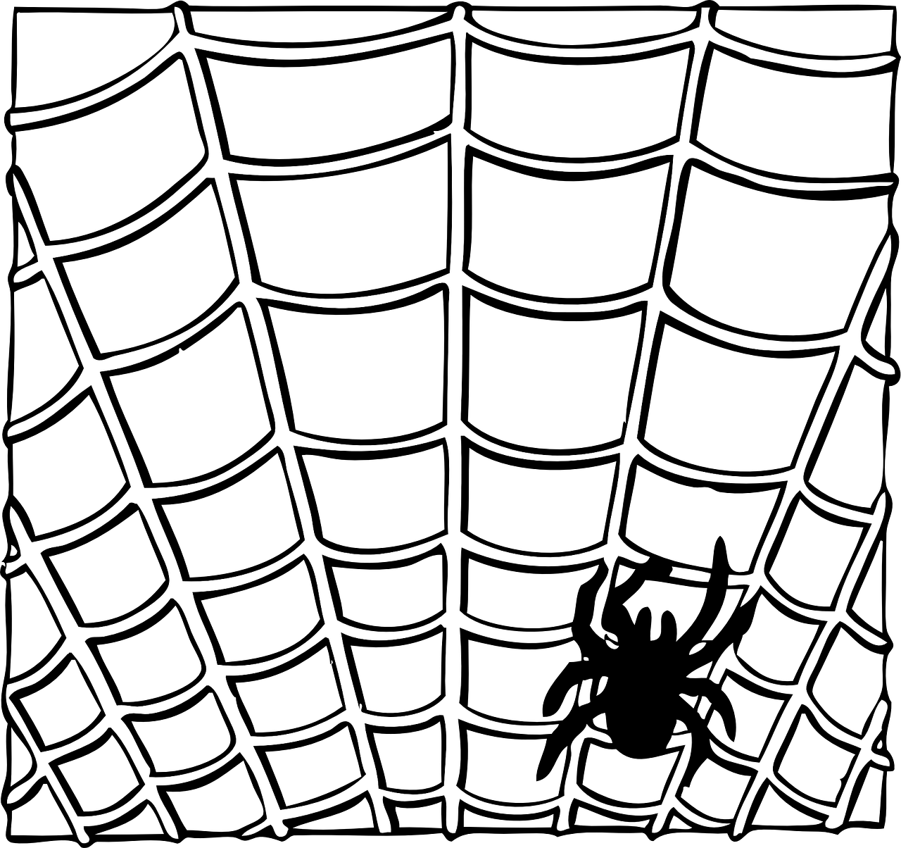 Download Free Printable Clipart And Coloring Pages - Spider Web Clip Art - Png Download (765x720), Png Download