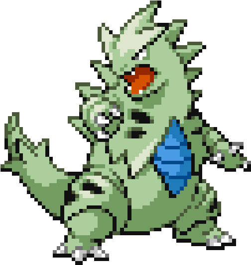 Tyranitar En Pixeles Clipart (600x600), Png Download