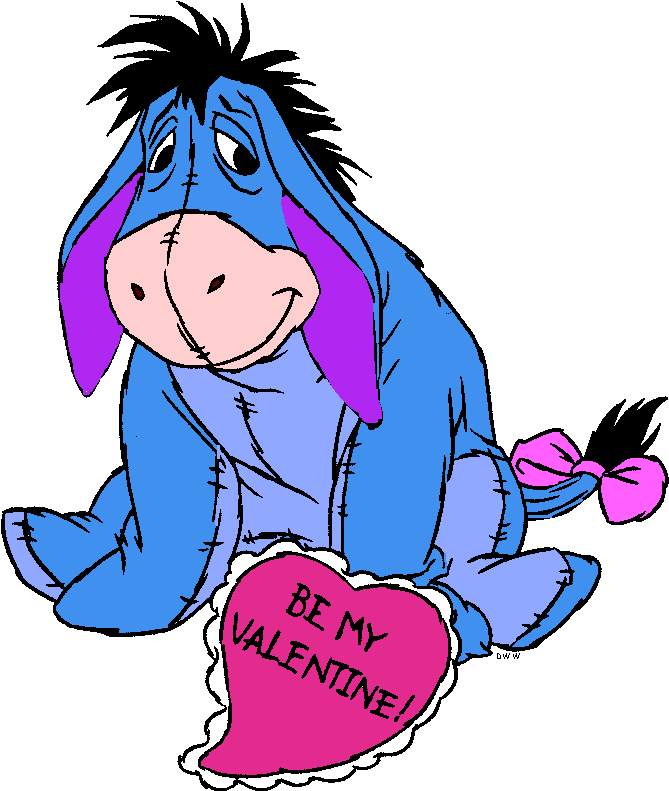 Disney Valentine's Day Clip Art 2 Disney Clip Art Galore - Eor Winnie The Pooh Valentine - Png Download (687x808), Png Download