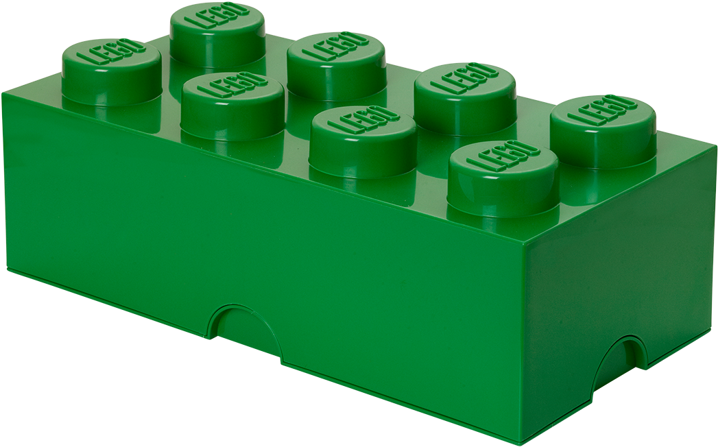 Lego Storage Brick 8 Dark Green Clipart (1200x1200), Png Download