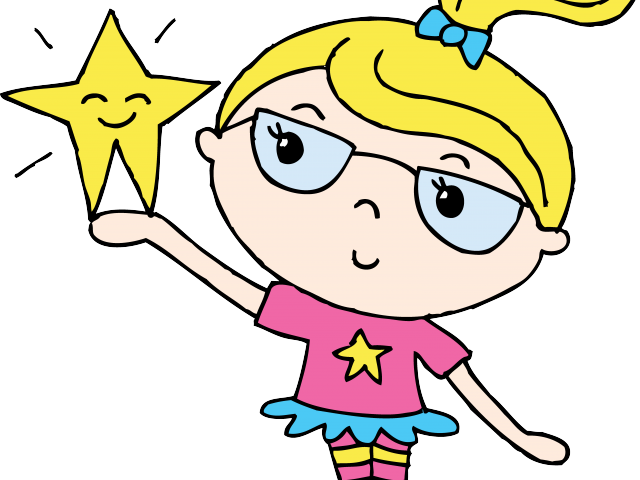 Ponytail Clipart Star Girl - Clip Art - Png Download (640x480), Png Download