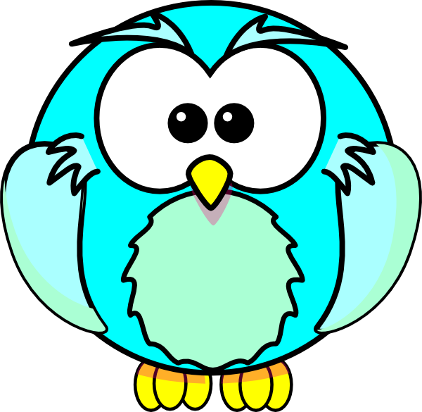 Turquoise Owl Clip Art At Clker Com Vector Clip Art - Cartoon Animals To Colour - Png Download (600x585), Png Download