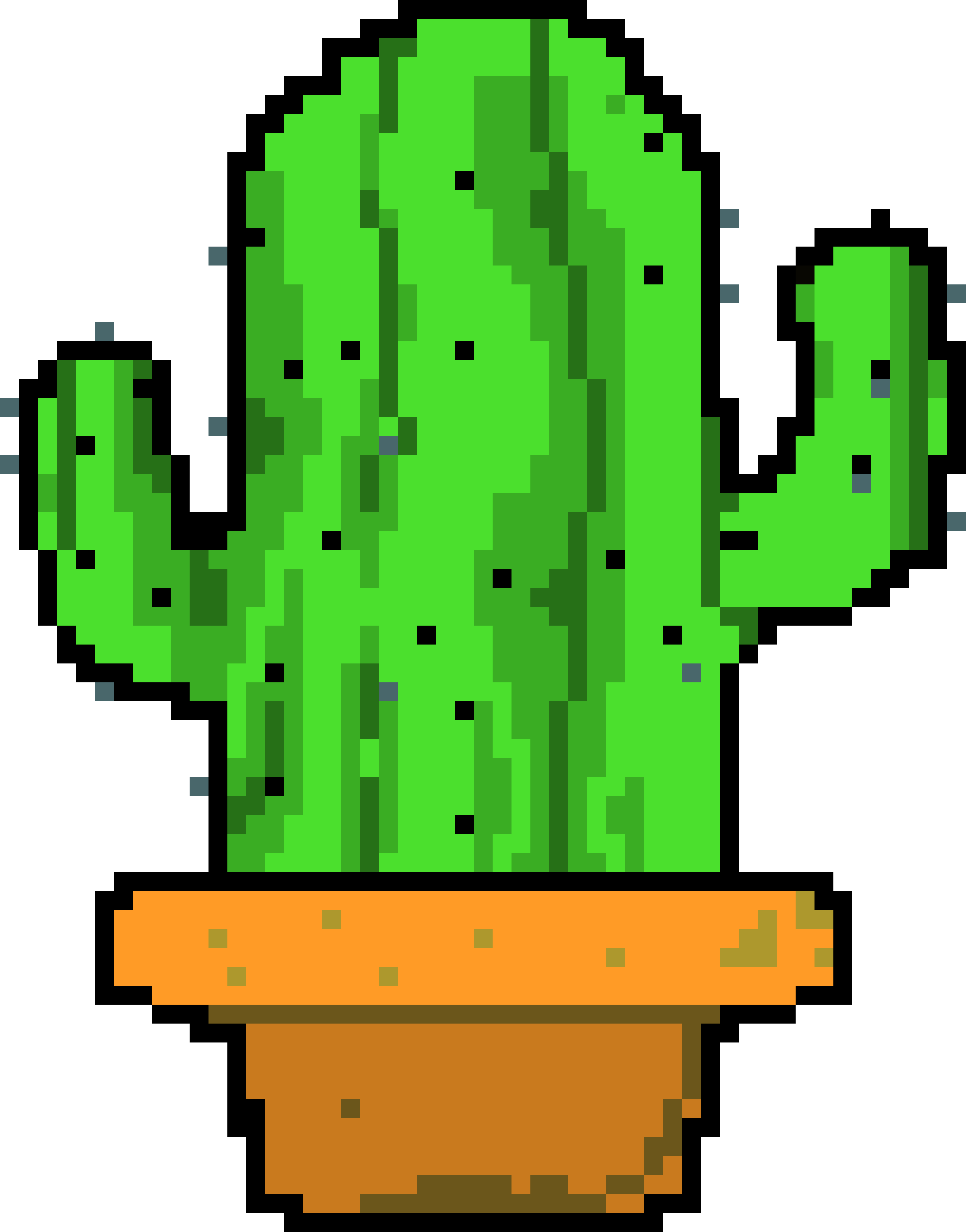 Cactus Clipart (6900x7100), Png Download