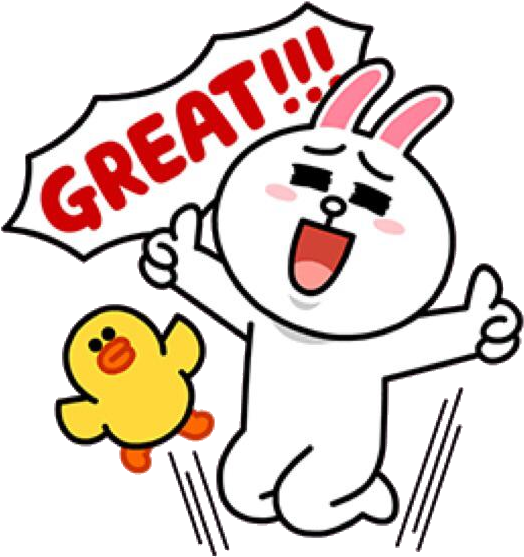 Download Happy Cony Clipart Sticker Line Friends Clip - Png Download (567x640), Png Download