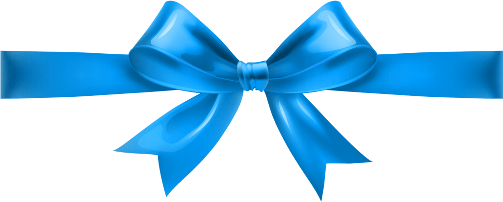 Blue Bow Transparent Png Clip Art - Transparent Clip Art Bow (1024x421), Png Download