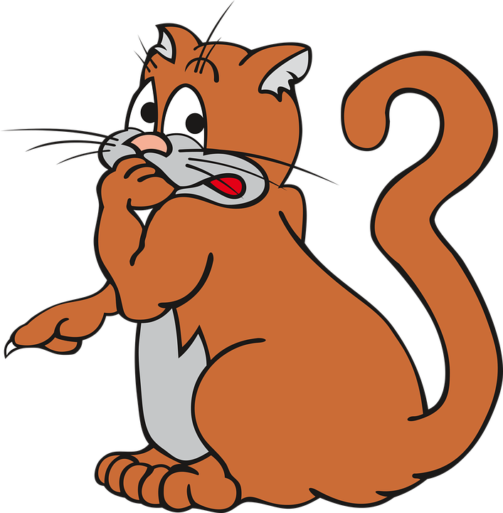 Orange Cat Clipart 19, Buy Clip Art - Cat - Png Download (707x720), Png Download