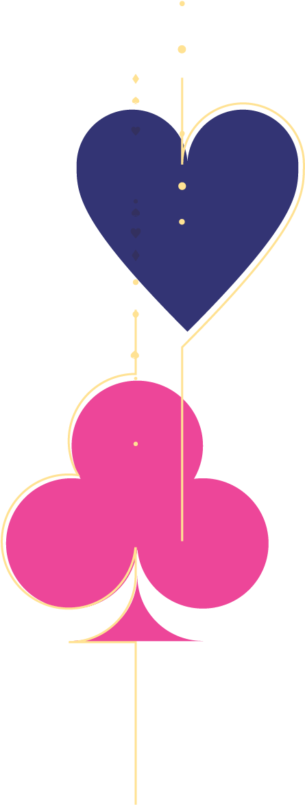 Heart And Club Playing Card Graphic Clipart (460x1198), Png Download